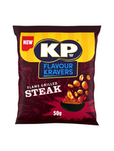 Crunchy coated peanuts with bold flame-grilled steak flavour. A bestselling pub snack in carded 50g packs.