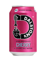 Dalston’s Real Squeezed Cherry 24 x 330 ml — juicy cherry blended with sparkling water. Vegan-friendly, no artificial sweeteners, craft-style soft drink.