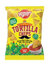 Yummy Yum Tortilla Chips with a Spicy Salsa Dip 12 x 120g