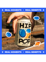 Hip Pop Kombucha Blueberry & Ginger - 12 x 330ml