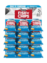 Burtons Fish & Chips Salt & Vinegar Carded - 15 x 40g