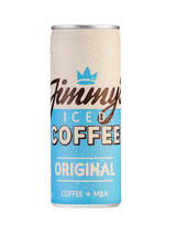 Jimmy’s Latte – smooth iced coffee made with fresh milk & Arabica beans. Barista-style, gluten-free & recyclable 250 ml cartons.