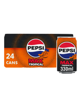 Pepsi Max Tropical Zero Sugar Cans - 24 x 330ml