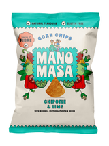 Manomasa Chipotle & Lime Tortilla Chips 16 x 40g