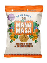 Mano Masa Serrano & Yucatan Honey Tortilla Chips 16 x 40g