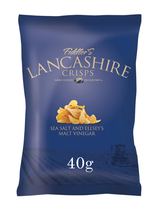 Lancashire Sea Salt & Ellsey's Malt Vinagar Crisps 24 x 40g