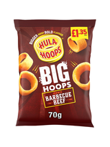 Hula Hoops Crisps BBQ Beef 20 x 70 g - £1.35 Price Marked