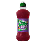 Simply Fruity Blackcurrant & Apple 12 x 330 ml — low sugar still drink with blackcurrant & apple juice. No artificial colours or preservatives, sports cap bottles.
