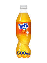Fanta Orange Zero Plastic Bottles 12 × 500 ml — sparkling orange drink made with natural flavours and zero sugar. Refreshing, zesty and light.