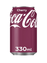 Coca-Cola Cherry – classic Coke taste with a sweet cherry twist. Made in Great Britain and served in fully recyclable 330 ml cans. Refreshing, iconic and always a customer favourite.