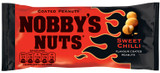 Nobby’s Nuts Sweet Chilli Peanuts – crunchy roasted peanuts with a sweet-heat kick. Great pub snack in 50g bags, ideal for bars, parties, or home snacking.