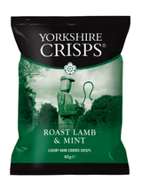 Roast lamb savouryness with cool mint lift on crisp British potatoes — bold, natural flavour.