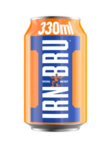 IRN-BRU – Scotland’s original sparkling soft drink with bold flavour and iconic orange colour. Contains caffeine, sugar & sweeteners. Gluten-free and recyclable 330 ml cans.