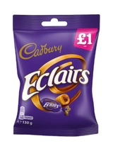 Cadbury Chocolate Eclairs Sharing Bags (Price Marked) 110g x 12