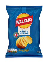 Walkers Cheese & Onion Crisps - 32 x 32.5g