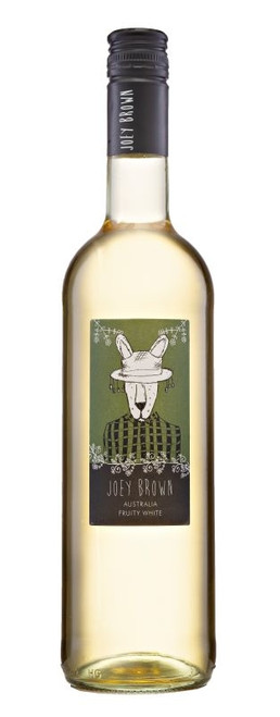 Joey Brown Fruity White Wine – 1 × 75 cl. Light Australian white with tropical fruit flavours and a smooth, refreshing finish. Vegan-friendly, 10.5% ABV.