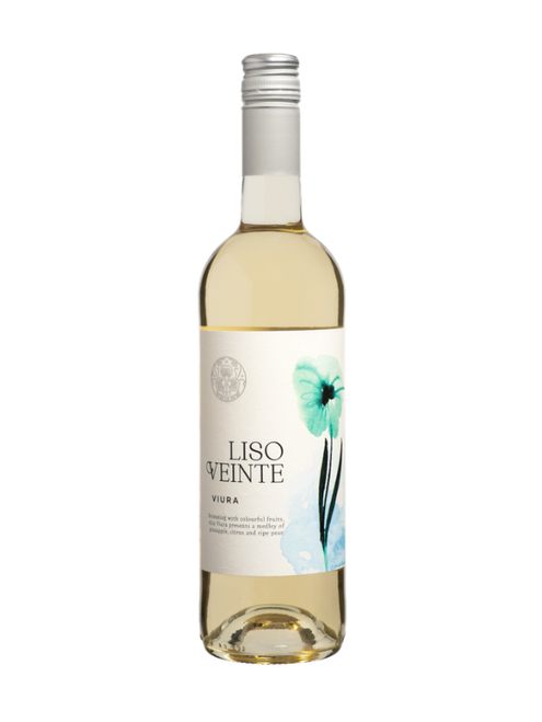Liso Veinte Viura White Wine – 1 × 75 cl. Crisp Spanish white from Navarra with fresh citrus and apple notes. Vegan-friendly, 12% ABV.
