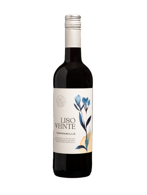 Liso Veinte Tempranillo Red Wine – 1 × 75 cl. Smooth Spanish red from Navarra with red berry and spice notes. Vegan-friendly, 13% ABV.