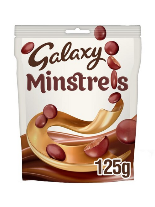 Milk chocolate buttons in a crisp sugar shell — smooth Galaxy taste in a sharing pouch. Milk chocolate buttons in a crisp sugar shell — smooth Galaxy taste in a sharing pouch.