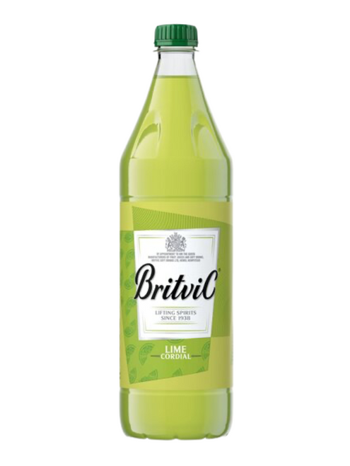 Britvic Lime Cordial – sharp, zesty lime-flavoured concentrate made with real fruit juice. Perfect for mixing with water, soda, or spirits. 12 × 1 L recyclable bottles.