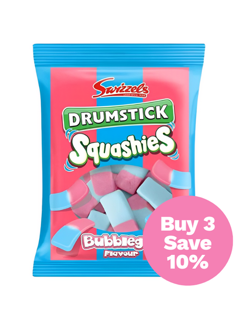 Sweet bubblegum chew in soft Squashie style — stretchy, fun, shareable.