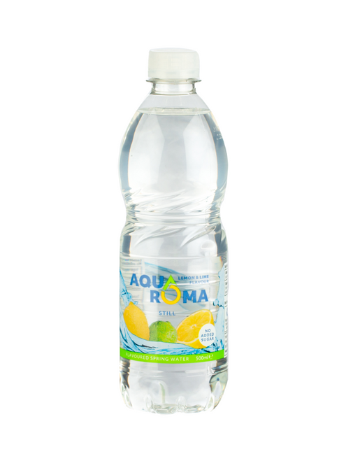 Aquaroma Lemon & Lime Flavoured Water Bottles (12 x 500ml)