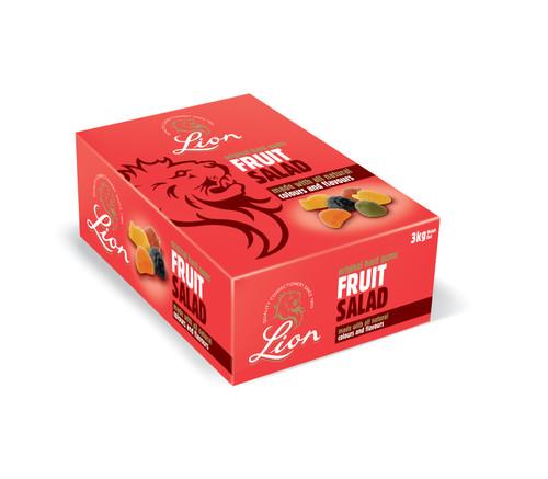 Lion Fruit Salad Gums Sweets 2 kg Box — firm chewy fruity sweets with bold flavours. Bulk format, ideal for resale, pick ’n’ mix, or stocking up. Lion Fruit Salad Gums Sweets 2 kg Box — firm chewy fruity sweets with bold flavours. Bulk format, ideal for resale, pick ’n’ mix, or stocking up.