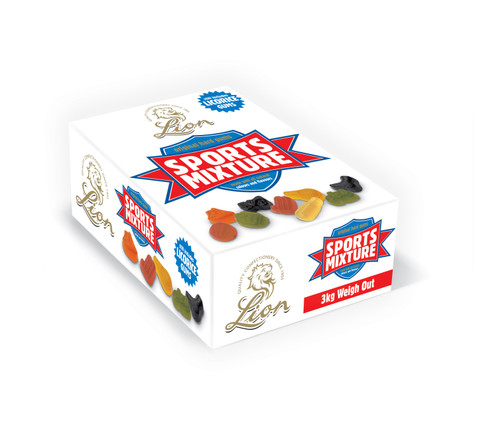 Lion Football Gums Sweets 2 kg Box — retro football-shaped chewy sweets with fruity flavours. Bulk format, ideal for resale, pick ’n’ mix, or stocking up.