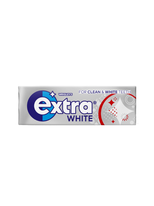 Wrigley’s Extra Ice White Chewing Gum 30 x 15 g — sugar-free gum with mint flavour to freshen breath and help maintain teeth whiteness. Bulk case, perfect for resale.