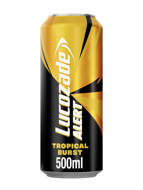 Lucozade Alert Tropical Burst Energy Drink 500ml x 12