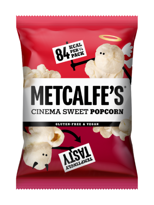 Sweet & light vegan popcorn — cinema style with sugar & stevia sweeteners, gluten‑free.
