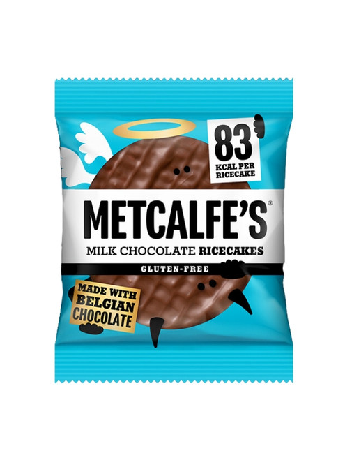 Rich milk chocolate‑coated rice cake — creamy, sweet treat with wholegrain crunch.