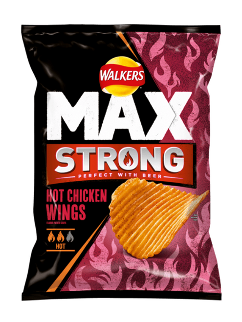 Walkers Max Strong - Hot Chicken Wings 24 x 50g
