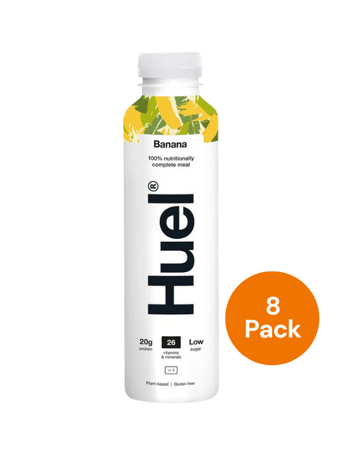 Huel Ready-to-Drink Banana 8 x 500 ml — smooth banana flavour with 20 g protein, fibre, and 26 essential vitamins & minerals. Huel Ready-to-Drink Banana 8 x 500 ml — smooth banana flavour with 20 g protein, fibre, and 26 essential vitamins & minerals.