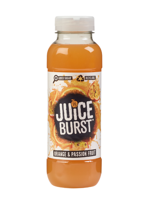 Juice Burst Orange & Passion Fruit Bottles (12 x 330ml)