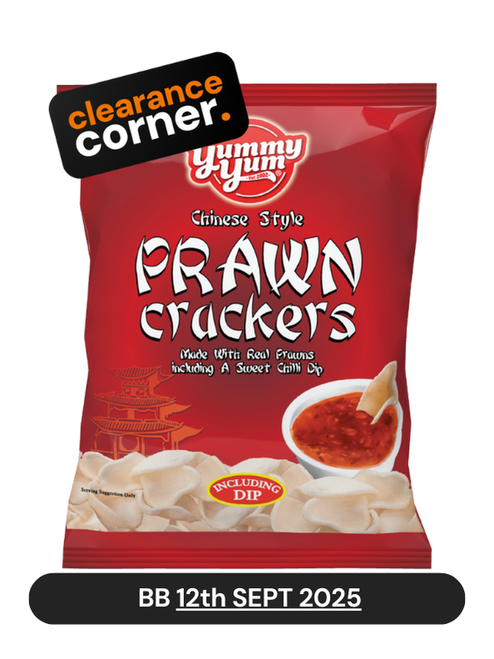 Crunchy prawn crackers with fiery sweet chilli dip — sweet, sour & spicy snack. Crunchy prawn crackers with fiery sweet chilli dip — sweet, sour & spicy snack.