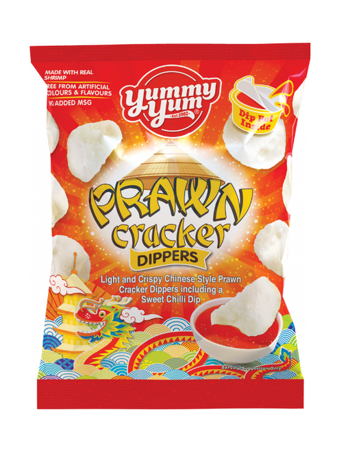 Yummy Yum Prawn Crackers with Sweet Chilli Dip - 12 x 90g