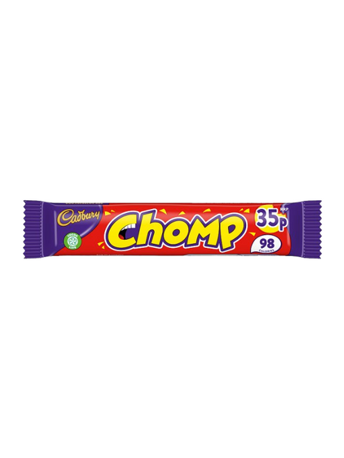 Cadbury Chomp Chocolate Bar (Price Marked) 60 x 21g Cadbury Chomp Chocolate Bar (Price Marked) 60 x 21g