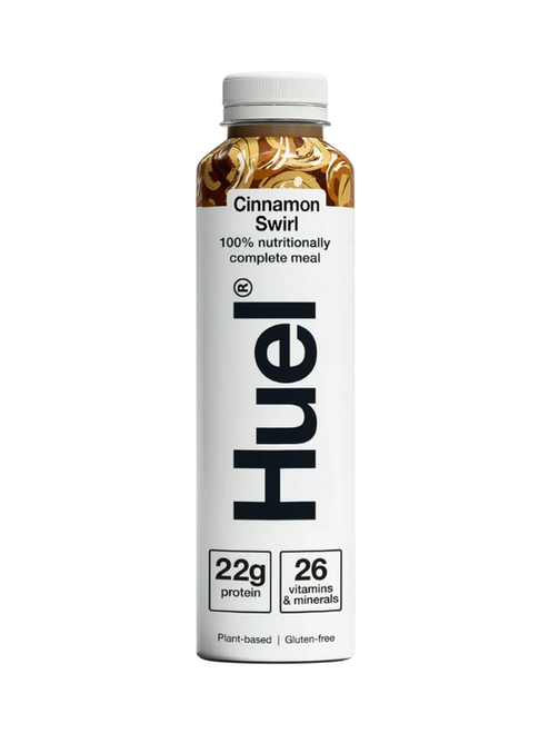Huel Cinnamon Swirl Ready-to-Drink – smooth, spiced complete nutrition shake with 20 g protein and 26 vitamins & minerals. 100 % vegan and nutritionally balanced.