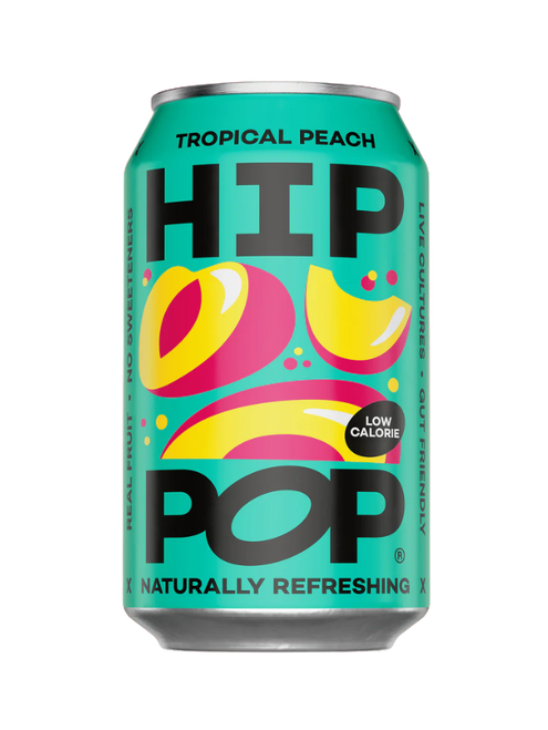 Hip Pop Living Soda Tropical Peach Can