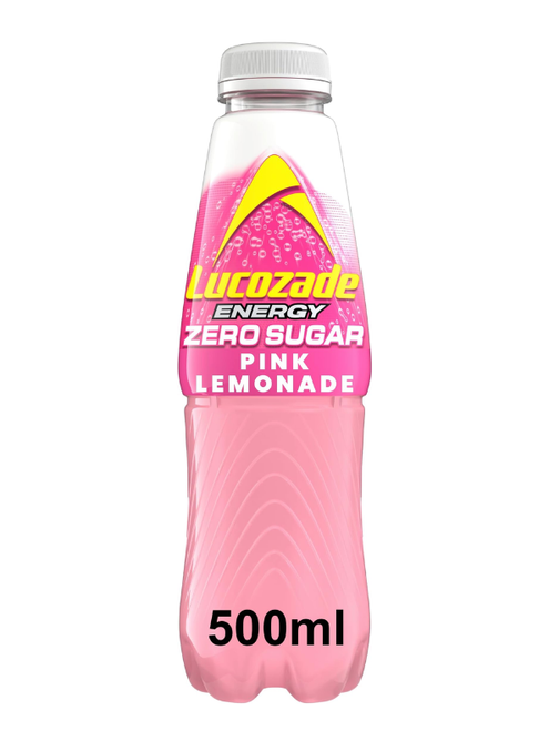 Lucozade Energy Zero Sugar Pink Lemonade 500ml Bottle