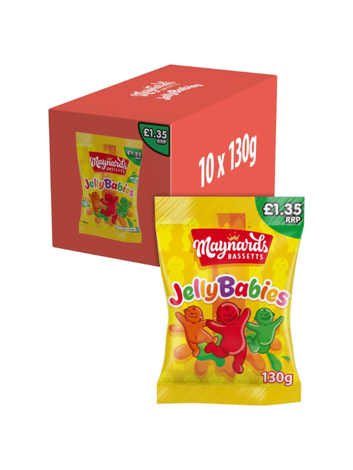 Maynards Jelly Babies Bags - Pack of 10 x 130g