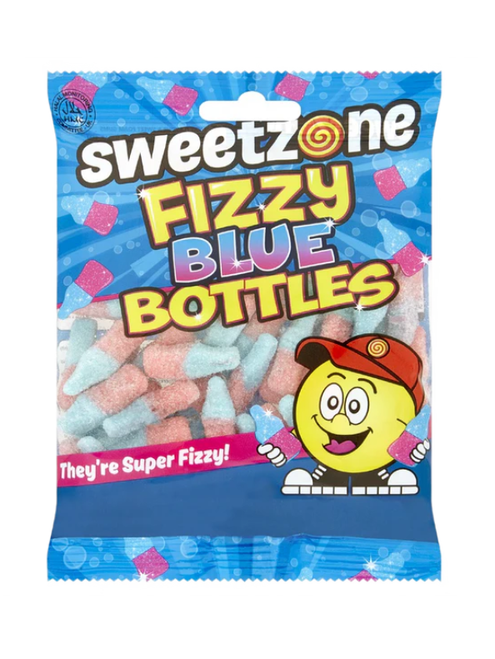 Sweetzone Fizzy Blue Bottle Sweets - 12 x 90g