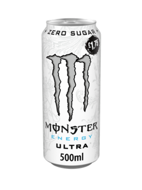 Monster Energy Ultra White Cans PMP - 12 x 500ml