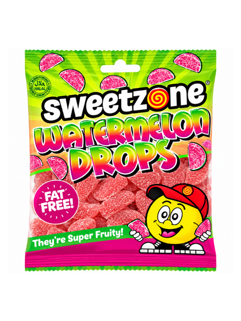 Sweetzone Watermelon Drops Sweets - 12 x 90g
