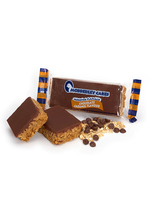 Caramel‑flavoured oat flapjack with chocolate topping — rich, sweet and satisfying. Caramel‑flavoured oat flapjack with chocolate topping — rich, sweet and satisfying.
