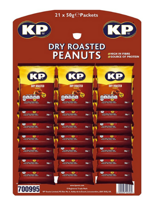 Lightly salted, dry‑roasted peanuts in carded packs—a clean, crunchy pub staple. Lightly salted, dry‑roasted peanuts in carded packs—a clean, crunchy pub staple.