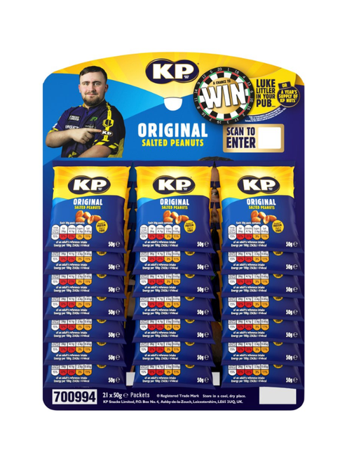 KP Peanuts Salted Nuts (Carded) - 21 x 50g