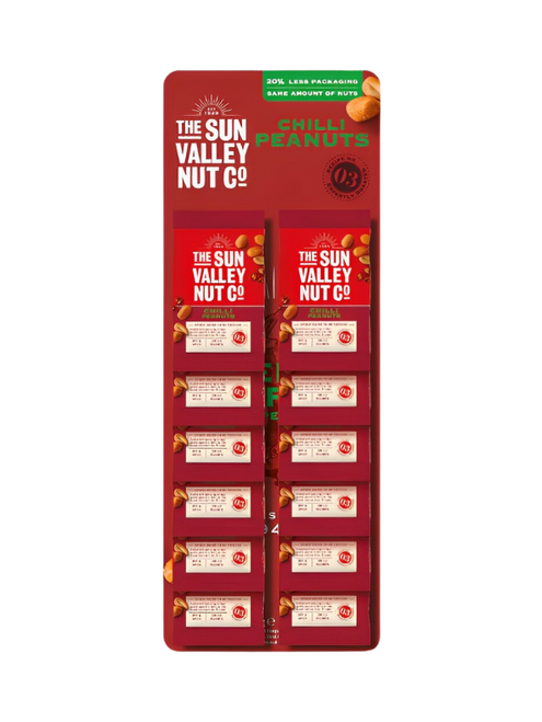 Crunchy peanuts coated in spicy chilli seasoning. Full of flavour and packed with heat. Crunchy peanuts coated in spicy chilli seasoning. Full of flavour and packed with heat.