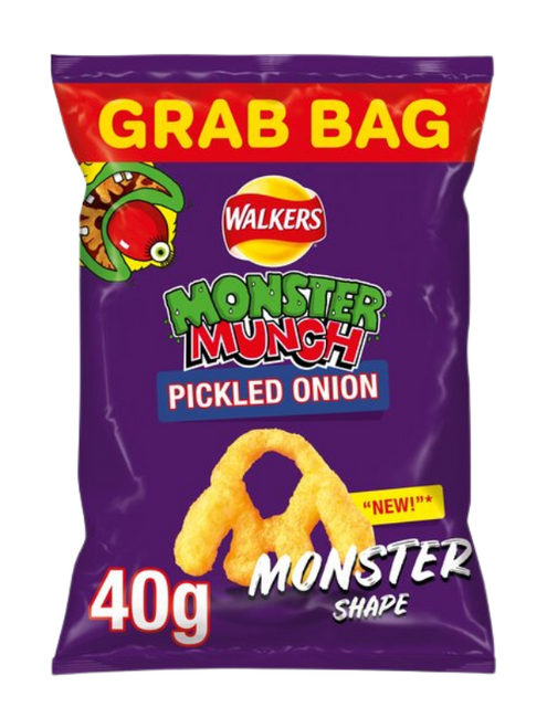 Walkers Monster Munch Pickled Onion Grab Bag Crisps (30 x 40g)